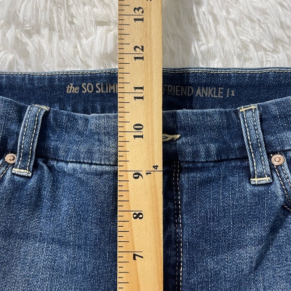 Chico’s Embroidered Jeans Womens 8 Floral Patchwork Ankle Stretch Blue - Picture 8 of 10